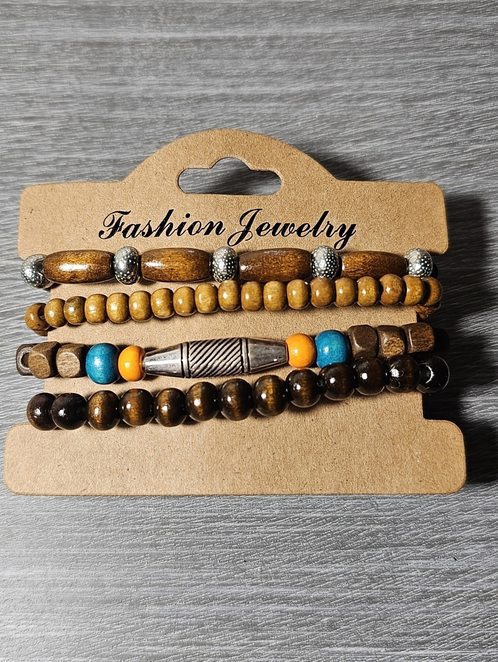 Bohmian Wooden Stretch Bracelet Set